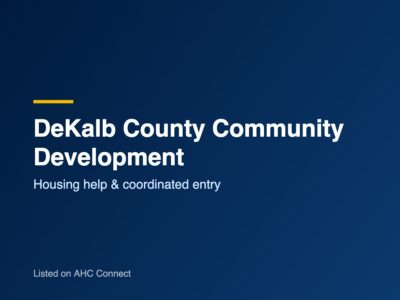 DeKalb County Community Development – Housing & Homelessness Services